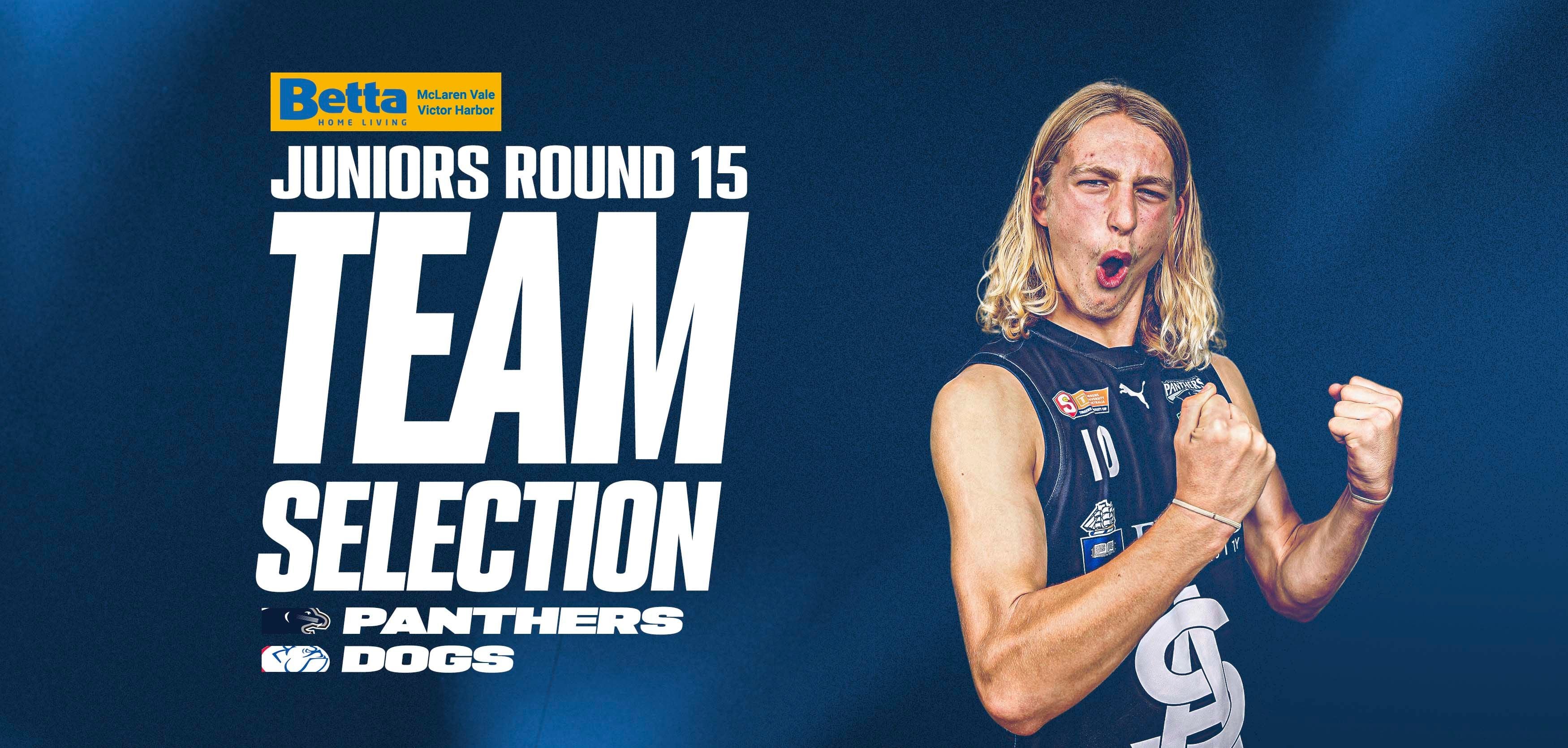 BETTA Team Selection: Juniors Rd 15 v Central District BETTA Team Selection: Juniors Rd 15 v Central District